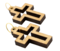 Handcrafted Olive Wood Cross Pendant: Artisan Jewelry from Bethlehem with Unique Holy Land Patterns